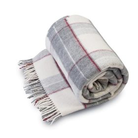   Takaro - Merinó gyapjú takaró, 155 cm x 200 cm, szürke árnyalatok