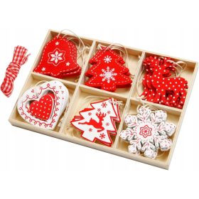   Karácsonyi díszek - Bables 6 cm/12db fehér karácsonyi üvegszőnyeg