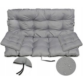 Kerti párna - Szürke párna hintapadhoz 180x60x50 cm