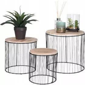  Intesi Harp dohányzóasztal, kerek, 29 x 29 x 28 cm, fém