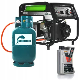   Hordozható egyfázisú áramfejlesztő Barracuda 2800 W gáz