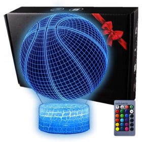  Gyermek éjszakai lámpa - 3D LED éjszakai lámpa USB kosárlabda kosárlabda