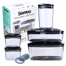   Élelmiszertartó - Dafi SeeYoo SET5 vákuumtartályok, fekete
