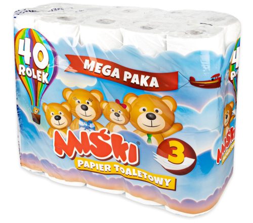 Toalettpapírok - Unalmas WC -papír 40 rétegelt hengerek