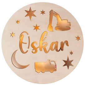   Gyermek éjszakai lámpa - LED -es lámpa neve ajándék 30 cm egy gyermek akkumulátorokhoz