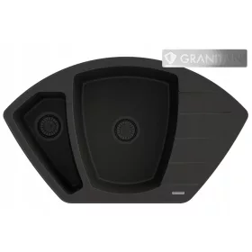 Granitan COMPACT másfél tálos mosogató, fekete gránit