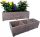  Virágcserép dobozok földje 40 cm x 14 x 12 cm szürke és ezüst fa árnyalatai