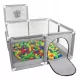 Baby Playpen 126 x126 száraz úszómedence +100 golyó