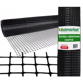   Kerítés háló, drótfonat - FEKETE PVC MŰANYAG HÁLÓ 1,2x25m
