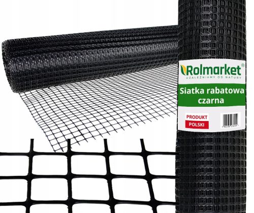 Kerítés háló, drótfonat - FEKETE PVC MŰANYAG HÁLÓ 1,2x25m