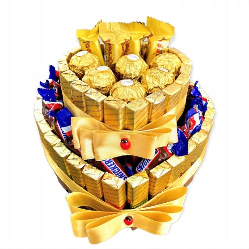 Vicces ajándék - Torta Merci és Ferrero csokoládéval Ajándékkészlet