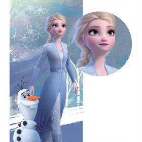   Törölköző - Törölköző 70x140 pamut Elsa Olaf fagyasztott Disney