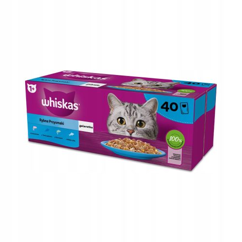 Konzerv macskáknak - Whiskas felnőtt halak finomságai a zselében 40x85 g