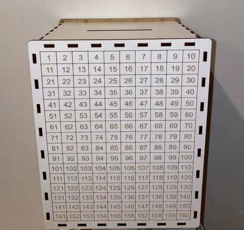 Pénz doboz - Festési sablon / 21x45cm / borostyán - kúszónövény