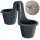  Prosperplast virágcserép 46 cm x 23 x 33,6 cm átmérő 22,5 cm műanyag fekete