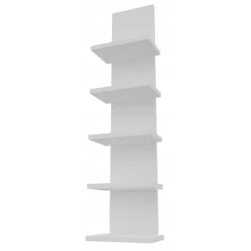   Függő polc fali panel 5 polc láthatatlan rögzítés 100 cm fehér szőnyeg