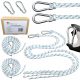 Kerti bútor alkatrésze - A függőágy 2x -es készletének rögzítése 3m 2x karabiner