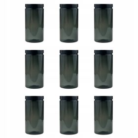   Élelmiszertartó - Emcor Csomagolás műanyag tartályok 1500 ml átlátszó antracit 9 db.