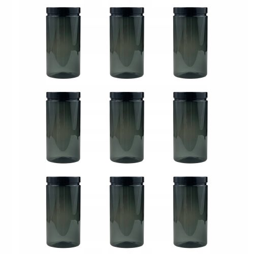 Élelmiszertartó - Emcor Csomagolás műanyag tartályok 1500 ml átlátszó antracit 9 db.
