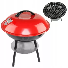   Faszenes grill - Kerek kerti szénrács 36 cm -es borítóval