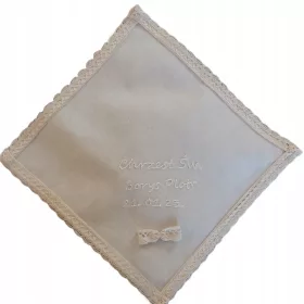 Keresztelő gyertya - ECRU BAPTISM GAP, KÉZI HÍMZÉS