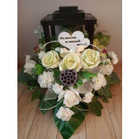   Virág dekoráció - Lámpás Lámpás Virágok a sírhoz SET csokor