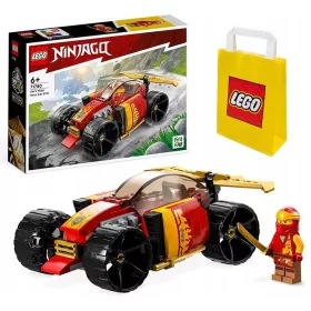    LEGO Ninjago Kaia EVO nindzsa versenyautó 71780 + LEGO papírzacskó 6315786 sárga 24x8x18 cm