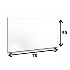 Üveglap 70 x 50 x 4 mm, edzett üveg, fehérre csiszolt