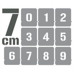   Stencil festéshez - Festősablonok DIGITS 7cm /újrafelhasználható/