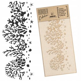   Stencil festéshez - Festési sablon / 21x45cm / korall - Zátony