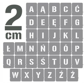   Stencil festéshez - Festősablonok LETTERS 2cm /újrafelhasználható/