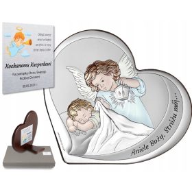   Emlékkép - Ezüst kép a kereszteléshez közösség Guardian Angel KOL