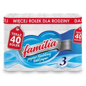   Vécé papír - FAMILIA FEHÉR WC-PAPÍR 3 RÉTEGES 40 GÖRGŐS