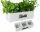 Virágcserepek - Fehér virágcserép 40x14x12 cm, Herbs felirattal