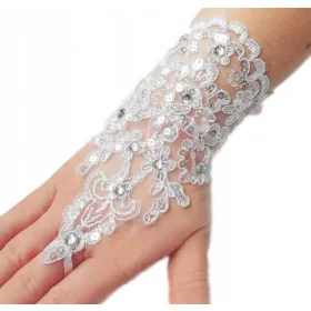  Fehér csipke úrvacsora kesztyű COMMUNION DEC03