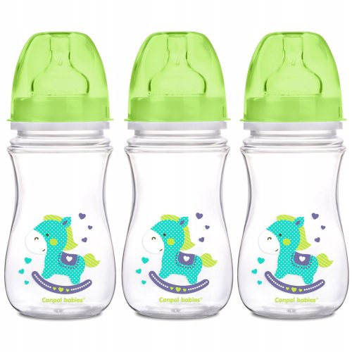 Bébiüveg - Canpol Set Anti -Colonel 240ml Toys X3 PCS