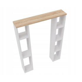 Kabinet mosómedve oszlop a WC -hez fehér sonoma