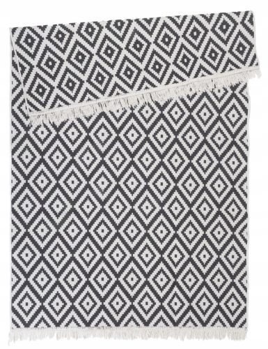 Szőnyeg - Boho szőnyeg 60 x 120 rojtos aranyszövetrel