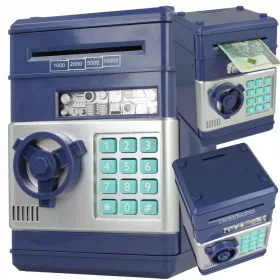   Pénz doboz - Piggy Bank SEJF SEJSTOMAT BANKNOTE COINS PIN kód