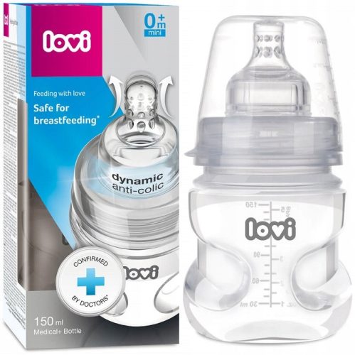 Bébiüveg - Lovi Medical + Baby Palack 150ml + teat