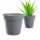  Prosperplast virágcserép 39 cm x 39 x 36 cm átmérő 39 cm műanyag szürke és ezüst árnyalatok