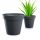  Prosperplast virágcserép 35 cm x 35 x 3,18 cm átmérő 34,5 cm műanyag szürke és ezüst árnyalatok