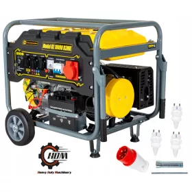   Hordozható háromfázisú HDM 13300 W-os benzines generátor