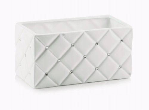  Polnix virágcserép 26 cm x 14 x 13 cm átmérőjű 14 cm kerámia fehér