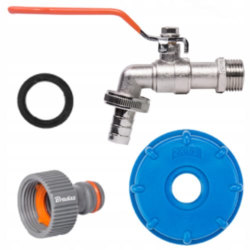  LEERŐSZELEP MAUZERHOZ Fém csap 1000L készlet tartály 1/2" tömlőhöz