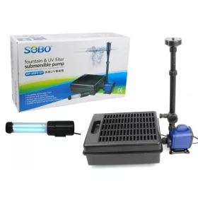   Medence szivattyú - SOPO szökőkút szivattyú 3000L/H UV-C szűrővel és lámpával
