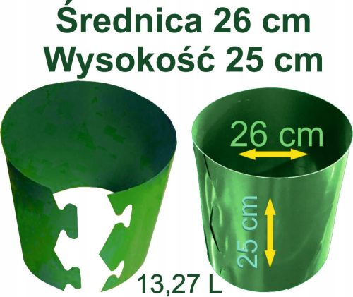  Clip-on edények 26x25 cm paradicsomhoz - 13,27 L
