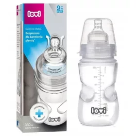 Bébiüveg - Lovi palack orvosi+ 330 ml+ supervent 9+ cumi