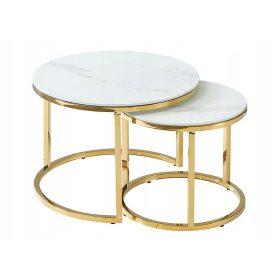    Signal Muse II kerek dohányzóasztal 60 x 60 x 45 cm fehér