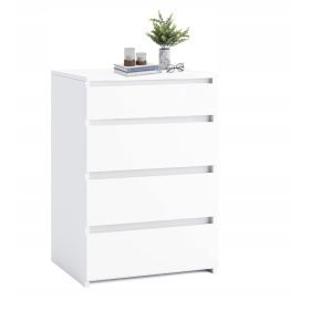    SaraMeble komód, 4 fiók, szekrény, nappali, hálószoba 60 x 35 x 95 cm matt fehér